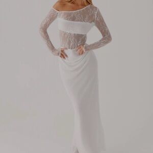 Peppermayo White Lace Dress